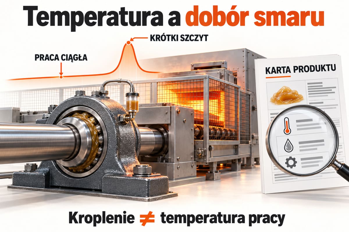 Temperatura a dobór smaru — praca ciągła, krótki szczyt, karta produktu