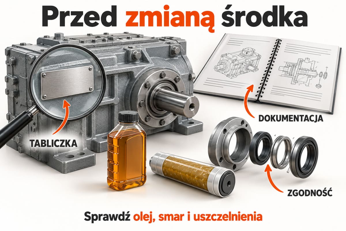 Przed zmianą środka — tabliczka, dokumentacja, zgodność